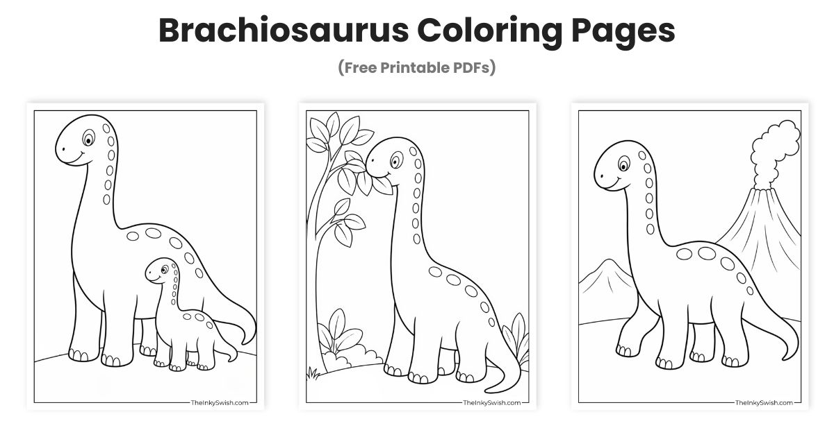 Brachiosaurus Coloring Pages (Free Printable PDFs)