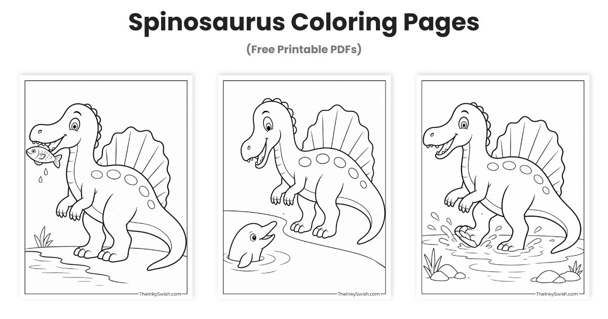Spinosaurus Coloring Pages (Free Printable PDFs)